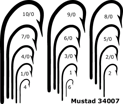 Mustad Hook Inox 34007-SS N° 1/0 pz. 25